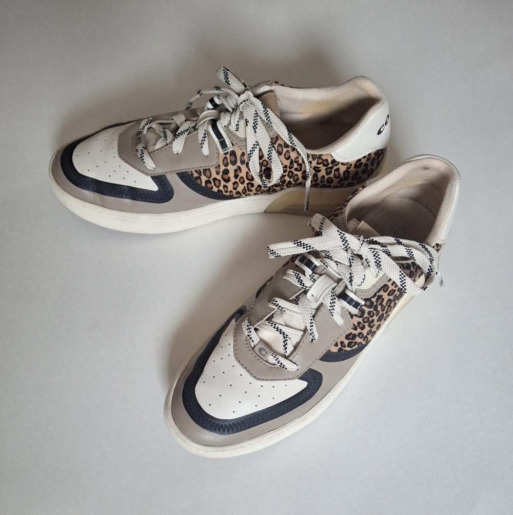 COACH "Citysole Court" Sneaker in Natural & Beechwood Animal Print - Size 10 - Picture 9 of 9